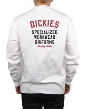 Dickies - Långärmad T-Shirt - Specialized Work Wear LS Tee - Vit - jhstore.se