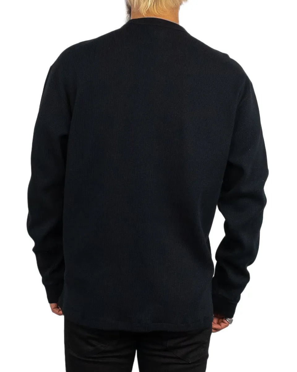 Dickies - Långärmad T-Shirt - Våfflad - Svart - jhstore.se