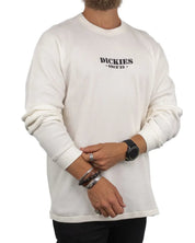 Dickies - Långärmad T-Shirt - Våfflad - Vit - jhstore.se