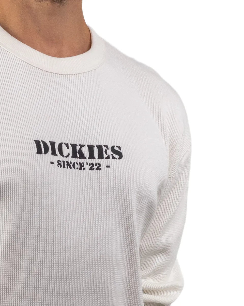 Dickies - Långärmad T-Shirt - Våfflad - Vit - jhstore.se