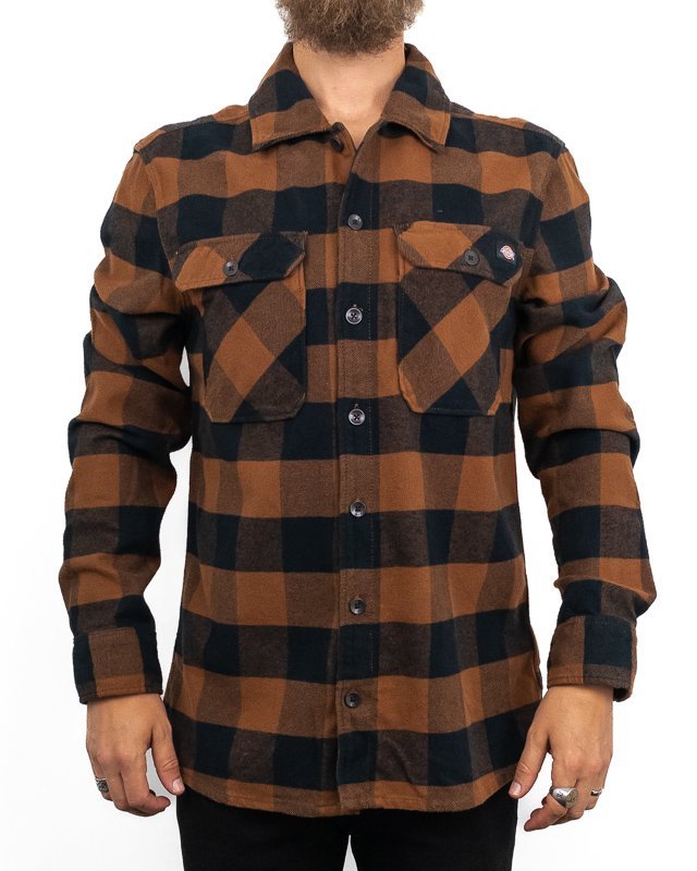 Dickies - Sacramento Toffee - Flanellskjorta Brun - jhstore.se