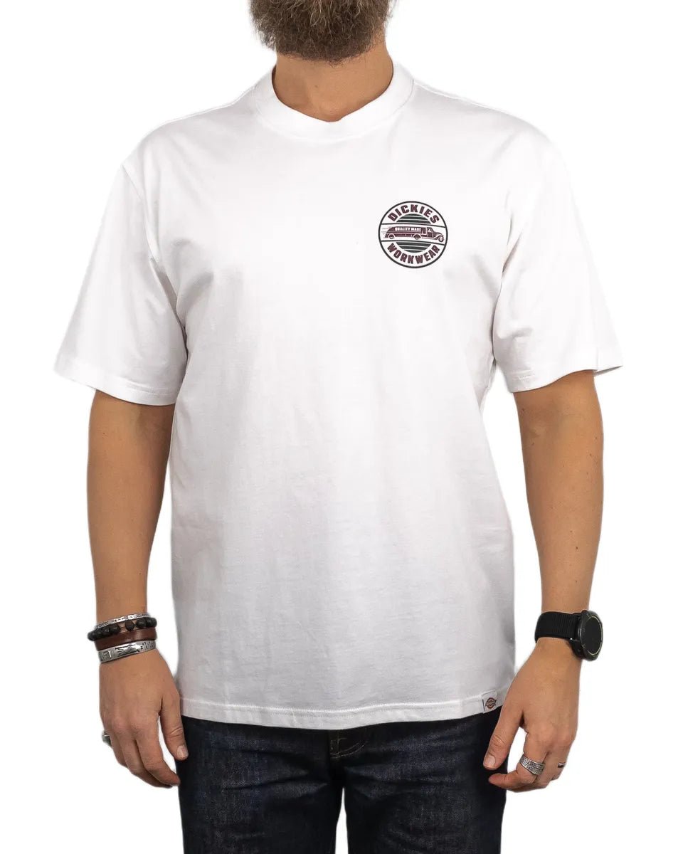Dickies - T-Shirt - Circle Truck - Vit - jhstore.se
