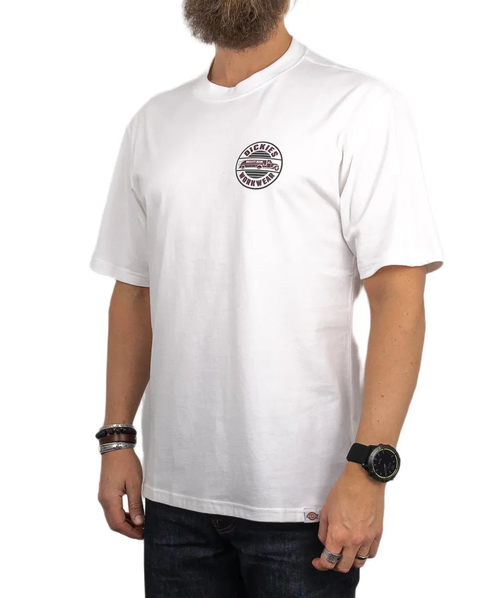 Dickies - T-Shirt - Circle Truck - Vit - jhstore.se