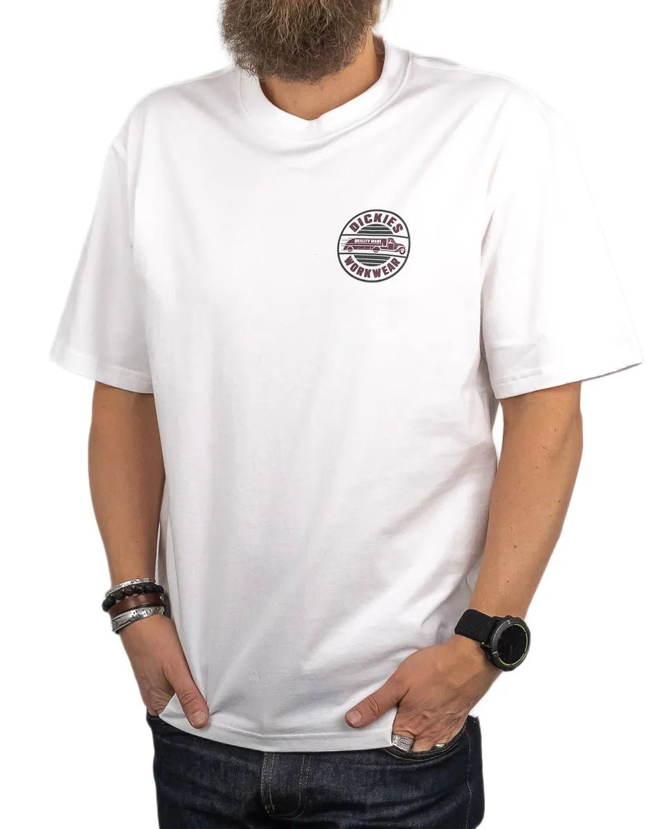 Dickies - T-Shirt - Circle Truck - Vit - jhstore.se