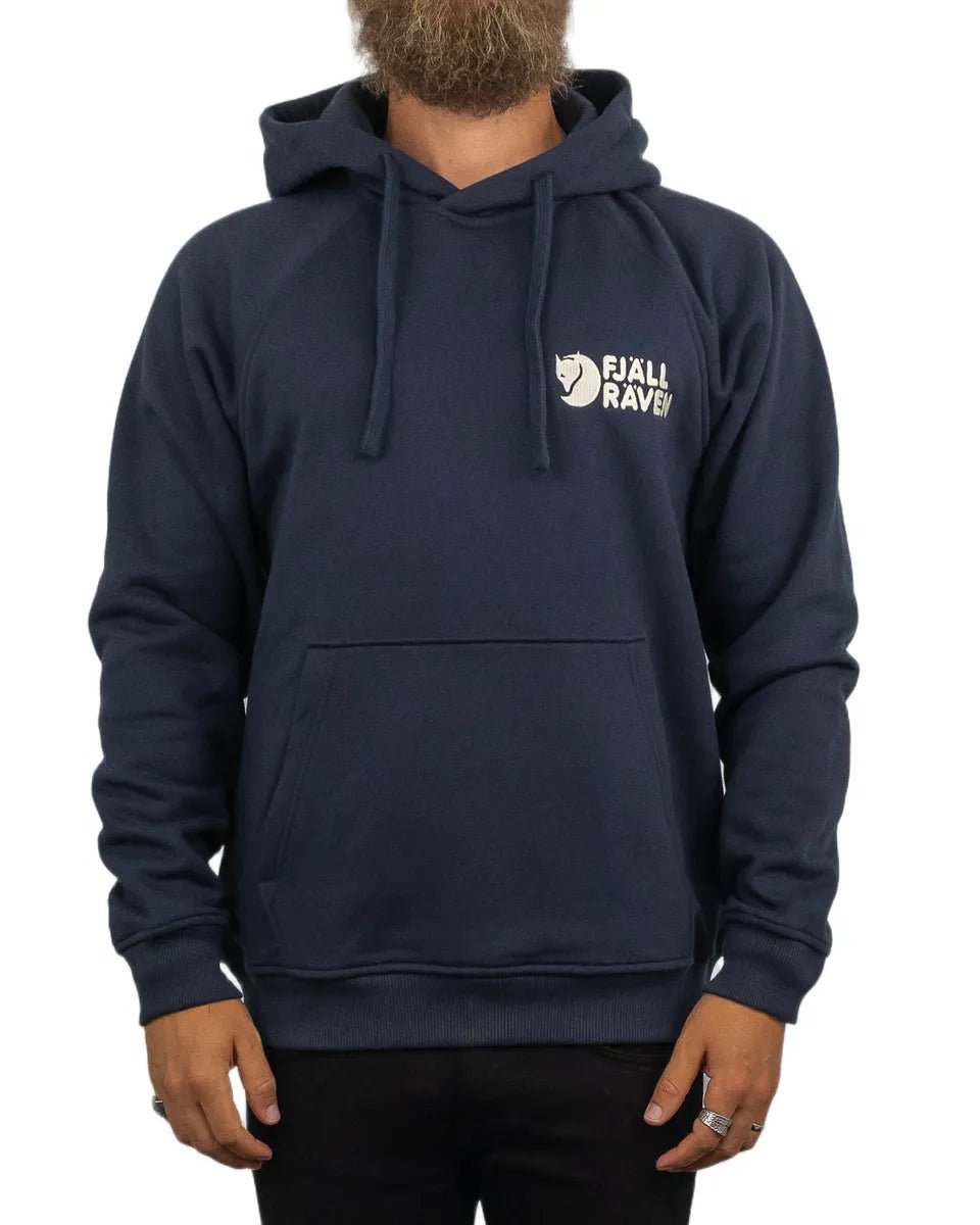 Fjällräven - Hoodie - Stitched Logo - Marinblå - jhstore.se