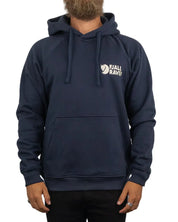 Fjällräven - Hoodie - Stitched Logo - Marinblå - jhstore.se