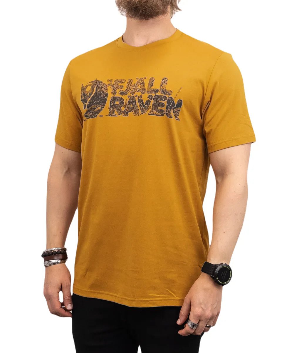 Fjällräven - T-Shirt med Bröstryck - Lush Logo - Brun - jhstore.se