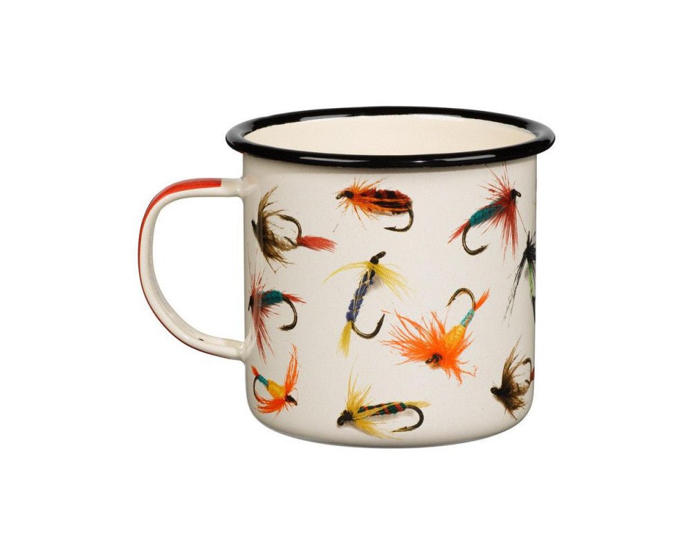 Gentlemens hardware - Emaljmugg Flugfiske - Vit - jhstore.se