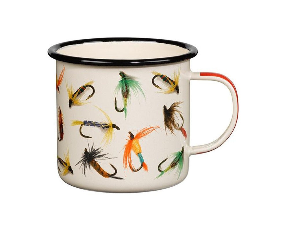 Gentlemens hardware - Emaljmugg Flugfiske - Vit - jhstore.se
