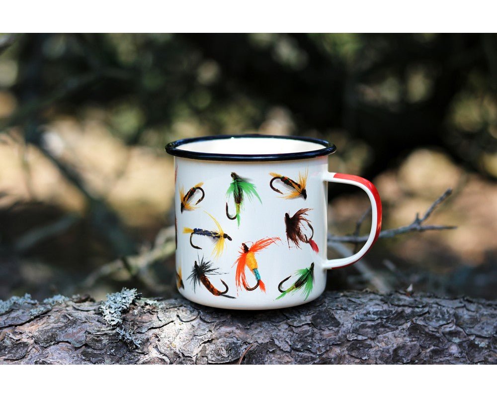 Gentlemens hardware - Emaljmugg Flugfiske - Vit - jhstore.se
