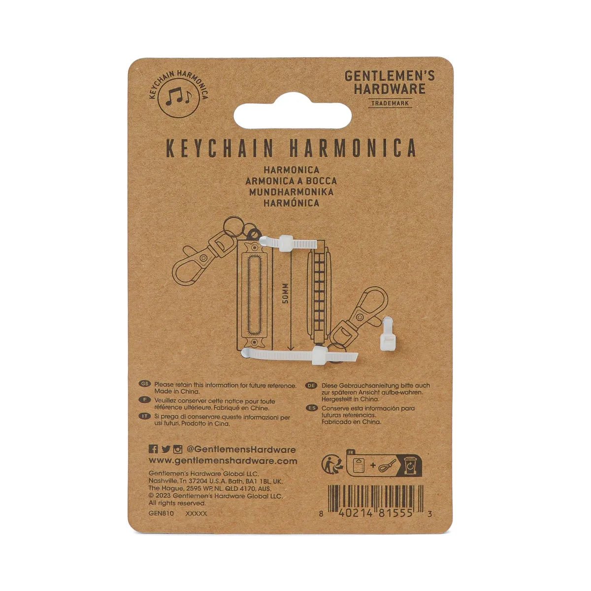 Gentlemens Hardware - Munspel Mini Nyckelring - jhstore.se