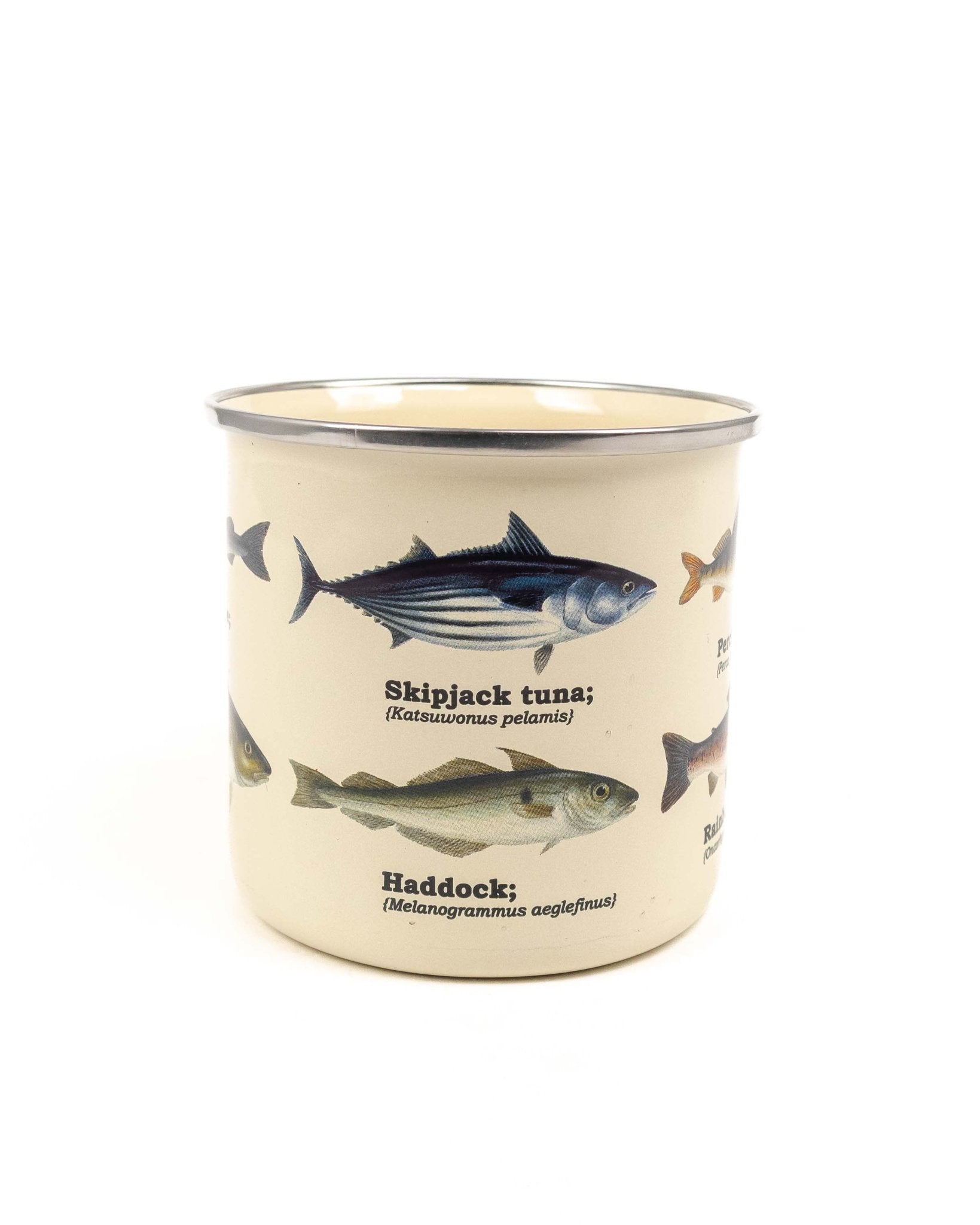 Gift Republic - Emaljmugg Vit - Fiskmotiv - jhstore.se