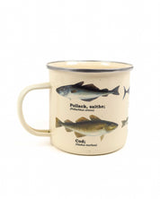 Gift Republic - Emaljmugg Vit - Fiskmotiv - jhstore.se