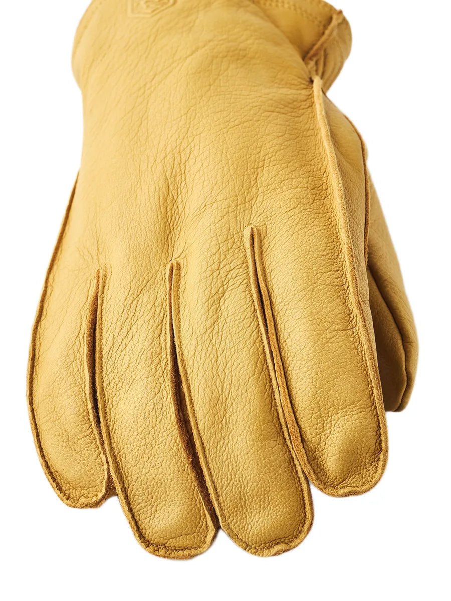 Hestra - Fodrad Skinnhandske i Getläder - Jon - Gul - jhstore.se
