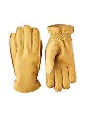Hestra - Fodrad Skinnhandske i Getläder - Jon - Gul - jhstore.se
