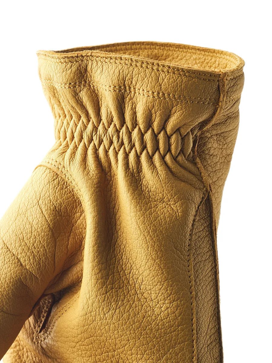 Hestra - Fodrad Skinnhandske i Getläder - Jon - Gul - jhstore.se