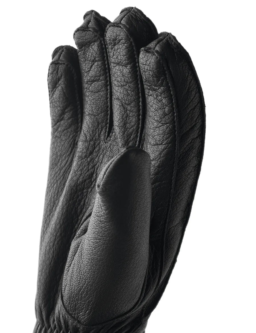Hestra - Fodrad Skinnhandske i Getläder - Jon - Svart - jhstore.se
