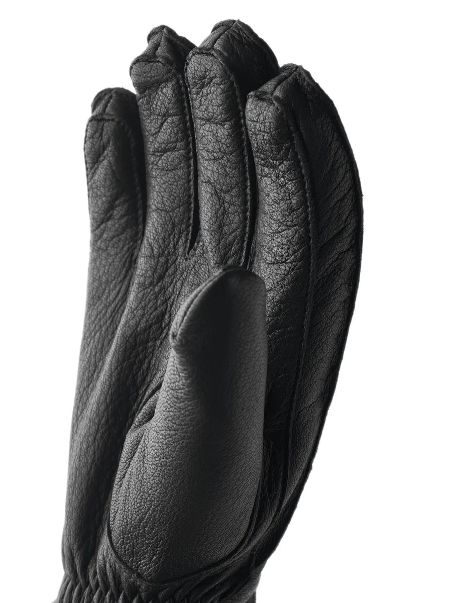 Hestra - Fodrad Skinnhandske i Getläder - Jon - Svart - jhstore.se