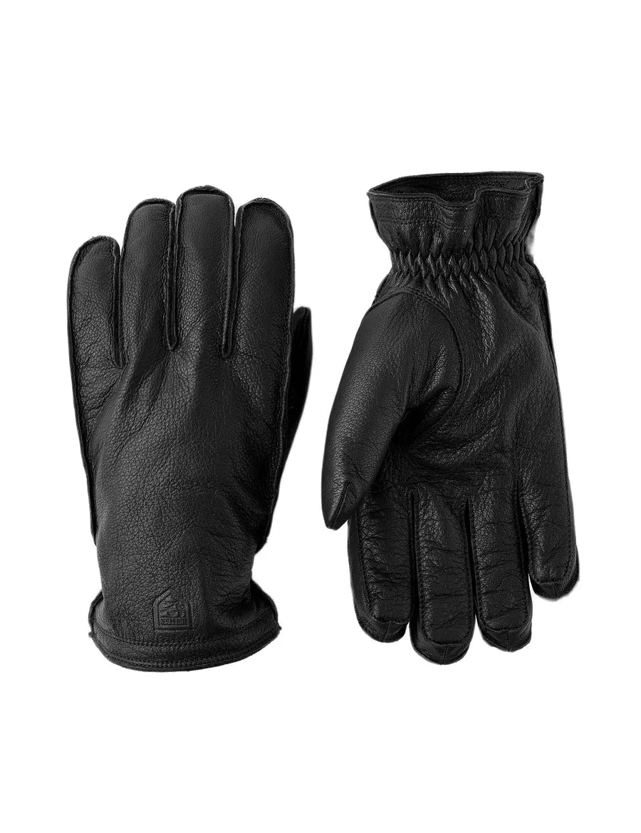 Hestra - Fodrad Skinnhandske i Getläder - Jon - Svart - jhstore.se