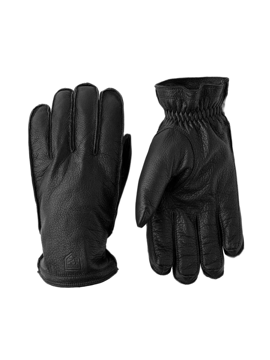 Hestra - Fodrad Skinnhandske i Getläder - Jon - Svart - jhstore.se