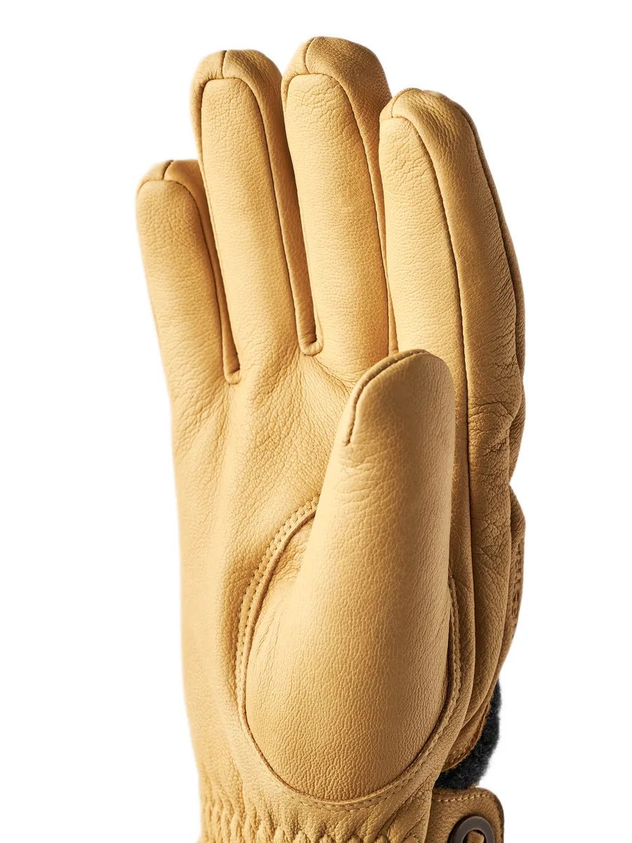 Hestra - Ullfodrad Getskinn handske - Daniel - Gul - jhstore.se