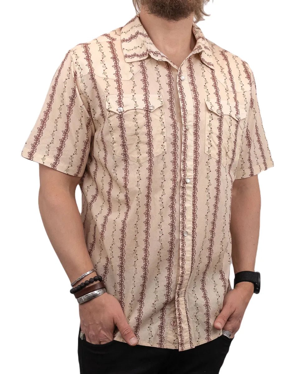 Iron & Resin - Kortärmad Western Skjorta - Solstice - Beige - jhstore.se