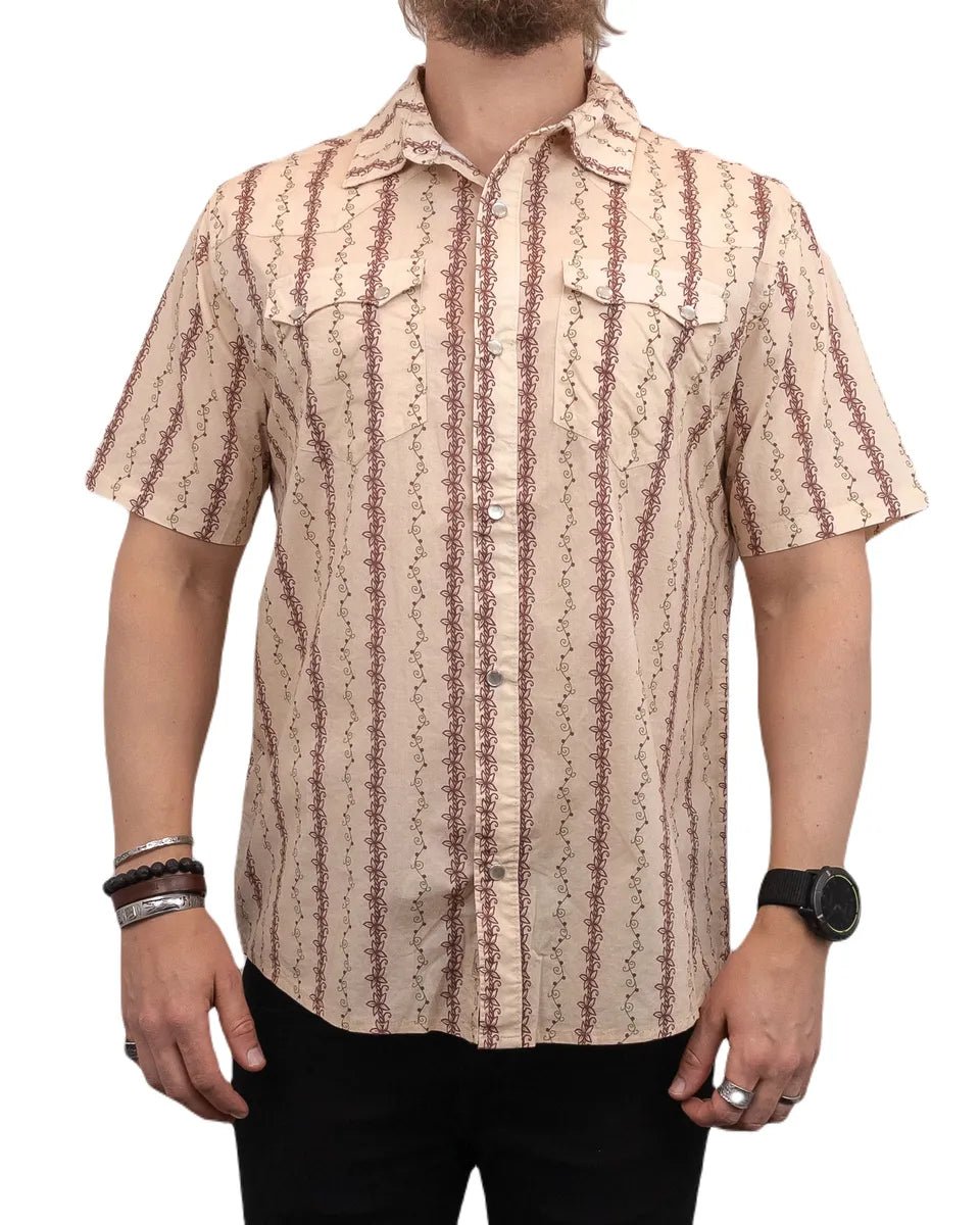Iron & Resin - Kortärmad Western Skjorta - Solstice - Beige - jhstore.se