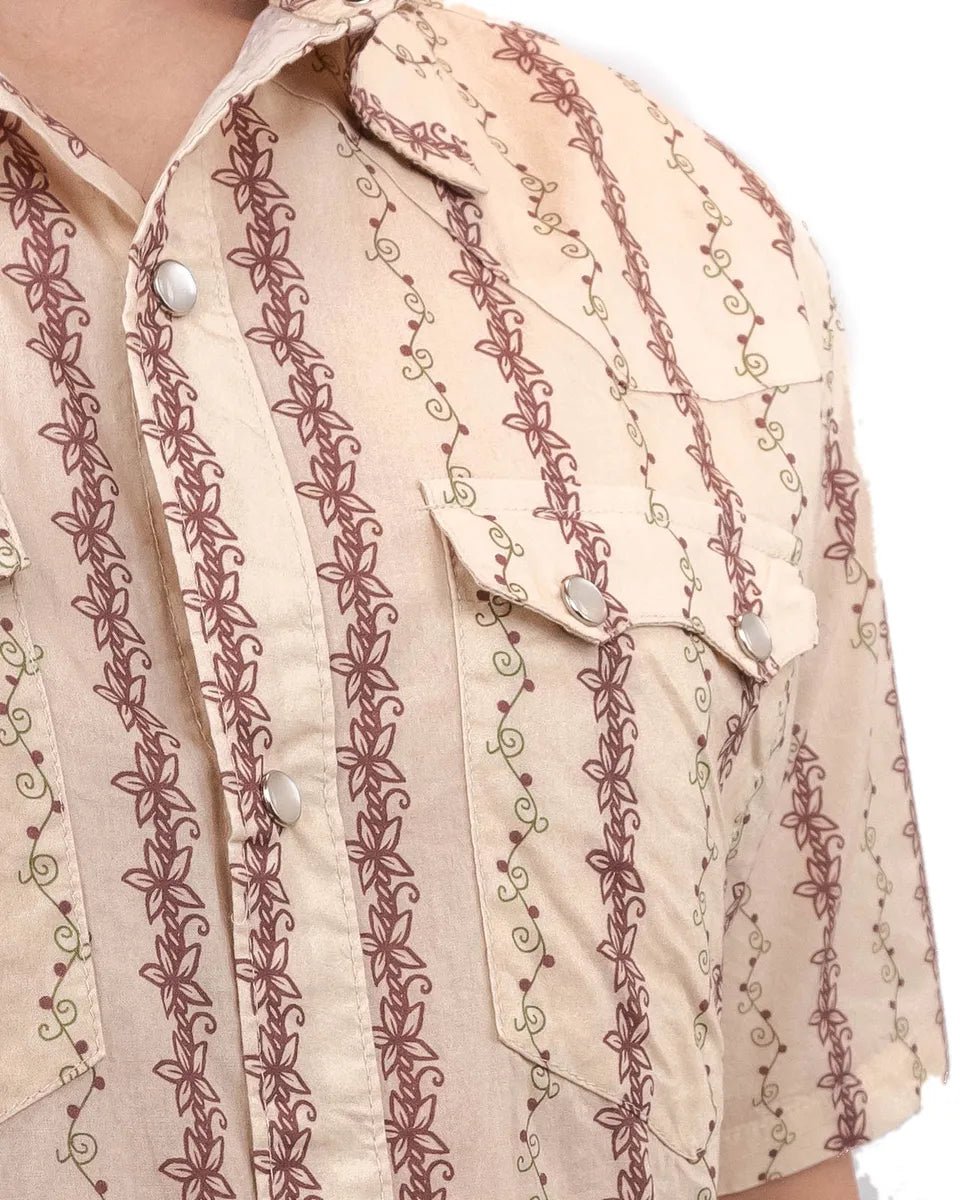 Iron & Resin - Kortärmad Western Skjorta - Solstice - Beige - jhstore.se