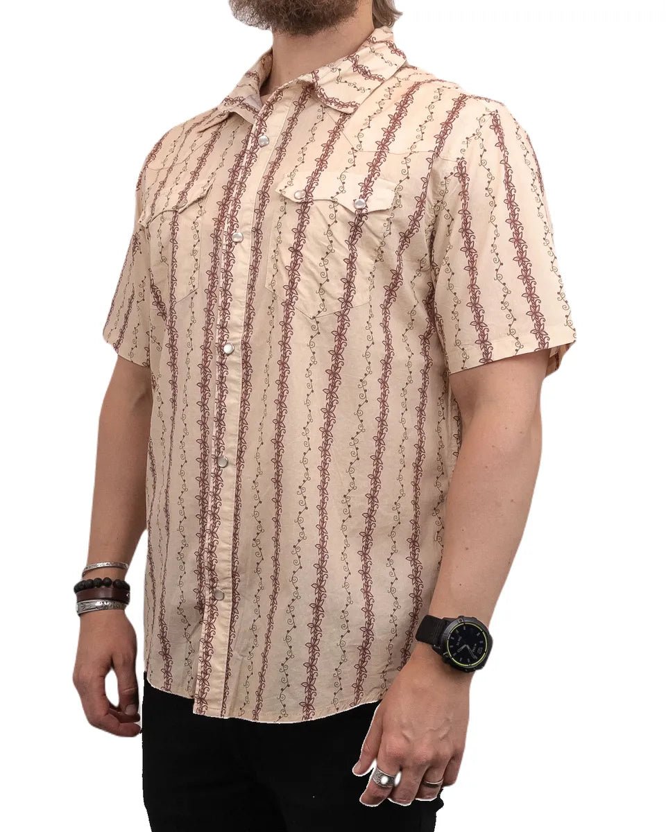Iron & Resin - Kortärmad Western Skjorta - Solstice - Beige - jhstore.se