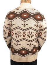 Iron & Resin - Stickad Kofta i Ull - Wincha Shawl Sweater - Vit - jhstore.se