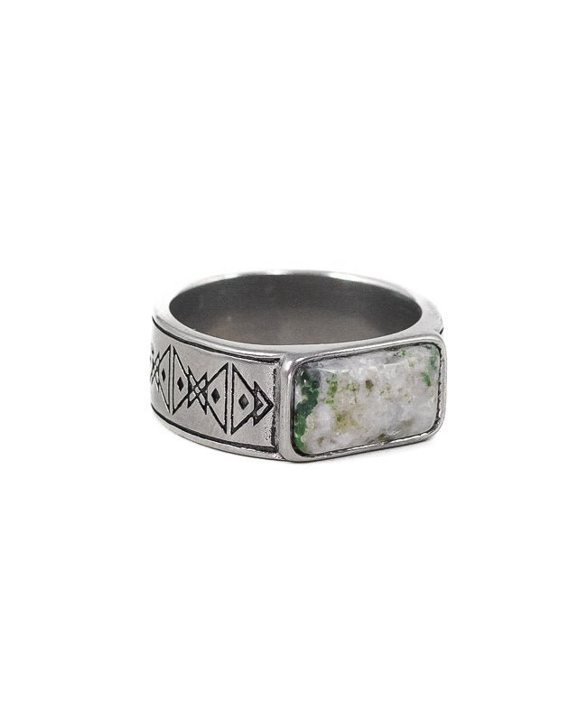 Jernhest - Alvan Ring - Silver - Ring med Kolmårdsmarmor - jhstore.se