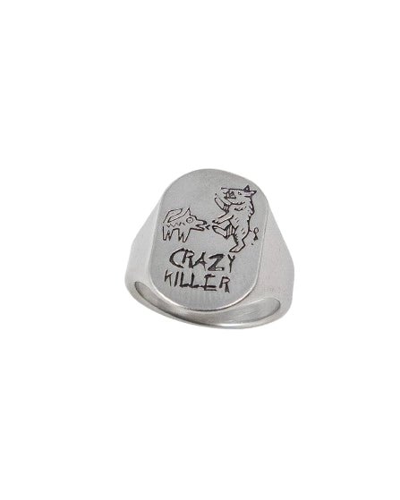 Jernhest - Bo Crazy Killer Ring - Opolerad Silver - jhstore.se