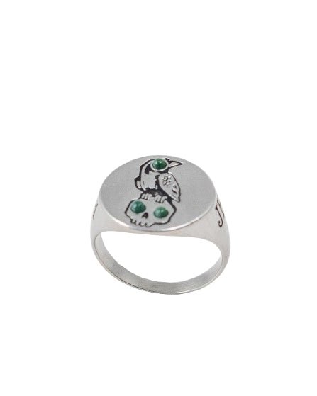 Jernhest - Crona Ring med Sten - Silver - jhstore.se