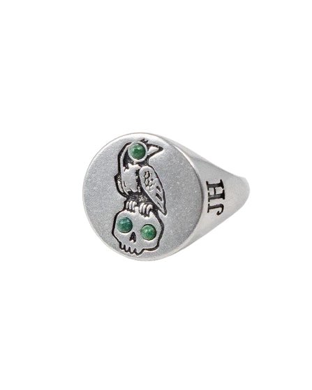 Jernhest - Crona Ring med Sten - Silver - jhstore.se