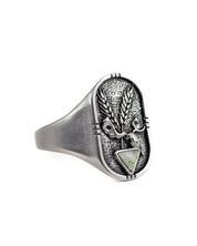 Jernhest - Dvardala Ring - Silver - Ring med Kolmårdsmarmor - jhstore.se