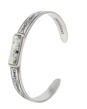 Jernhest - Forsjo Armband - Armlänk med Kolmårdsmarmor - Opolerad Silver - jhstore.se