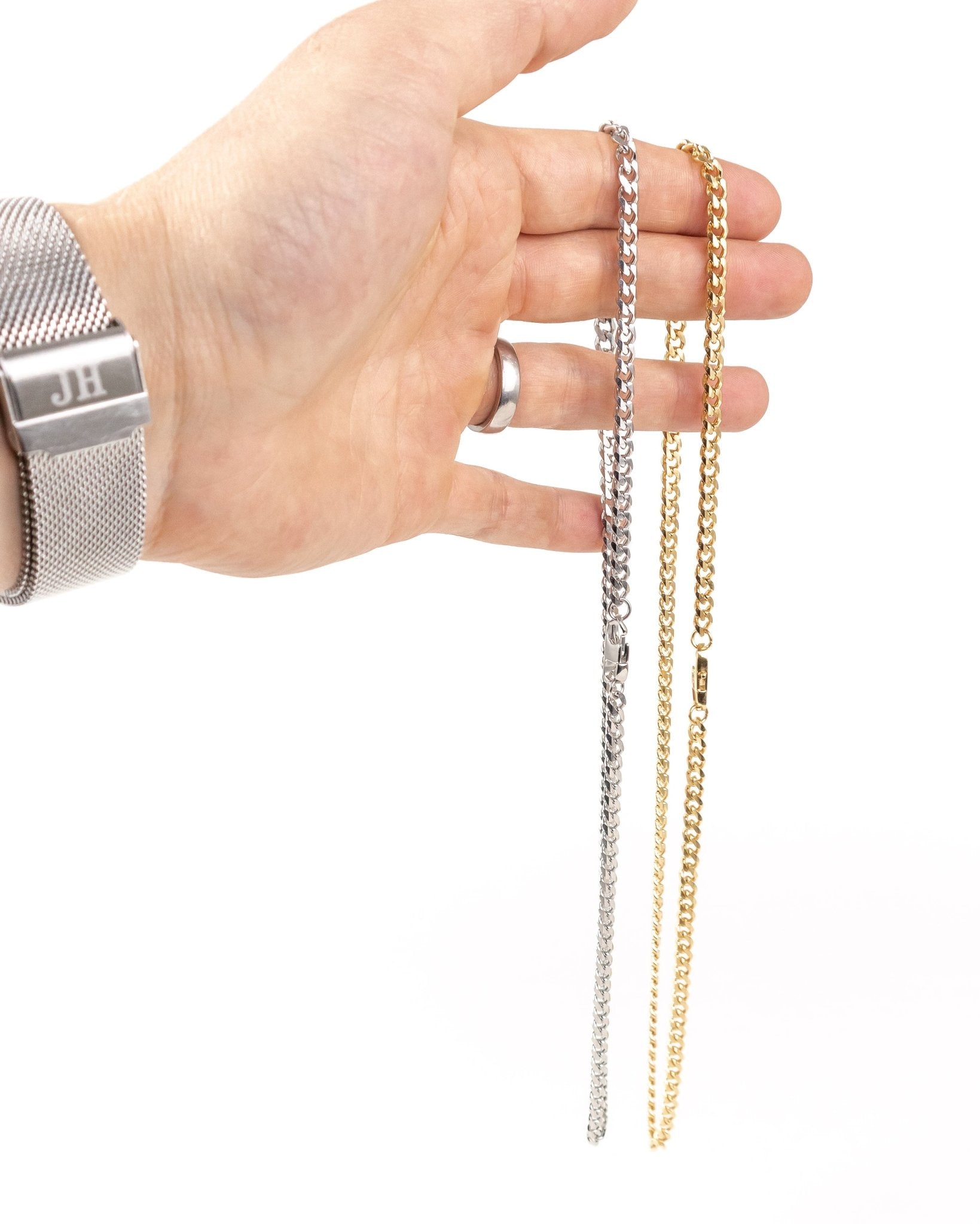 Jernhest - Halsband Kubansk Länk Guld - Havanna - jhstore.se