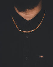 Jernhest - Halsband Kubansk Länk Guld - Havanna - jhstore.se