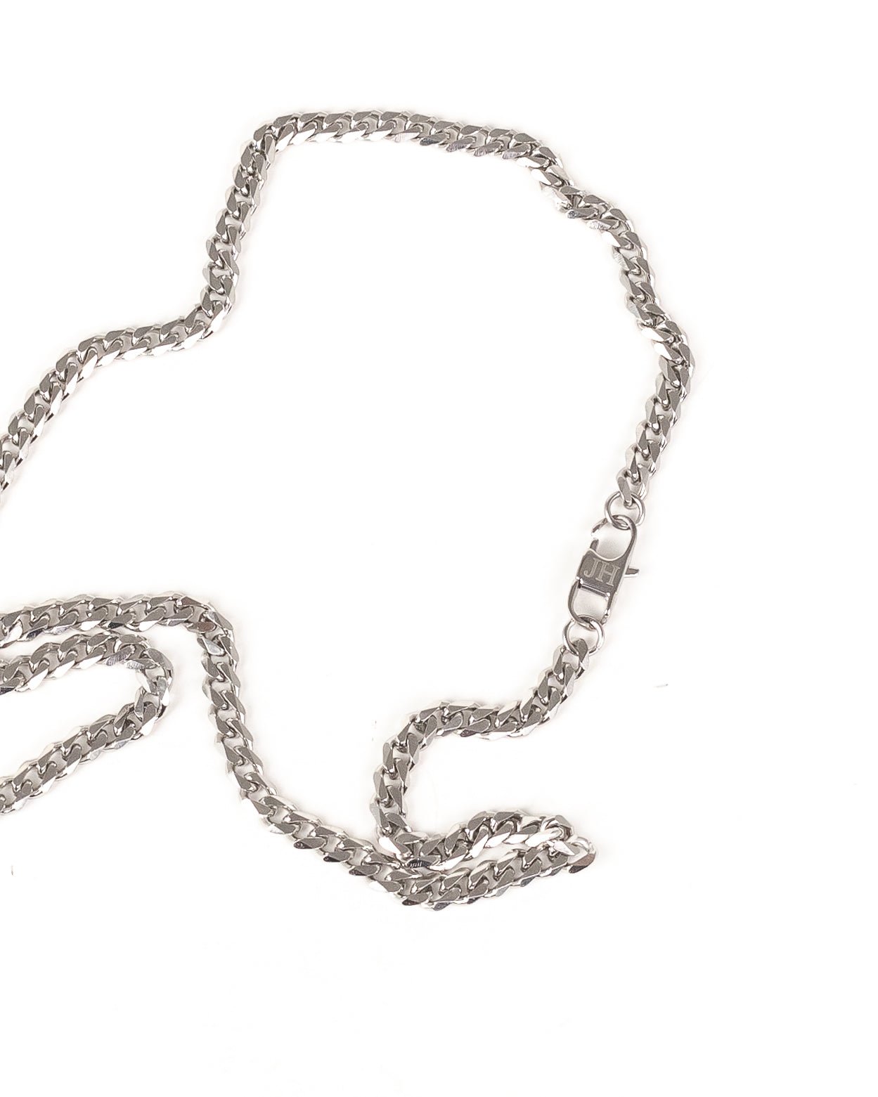 Jernhest - Halsband Kubansk Länk Silver - Havanna - jhstore.se