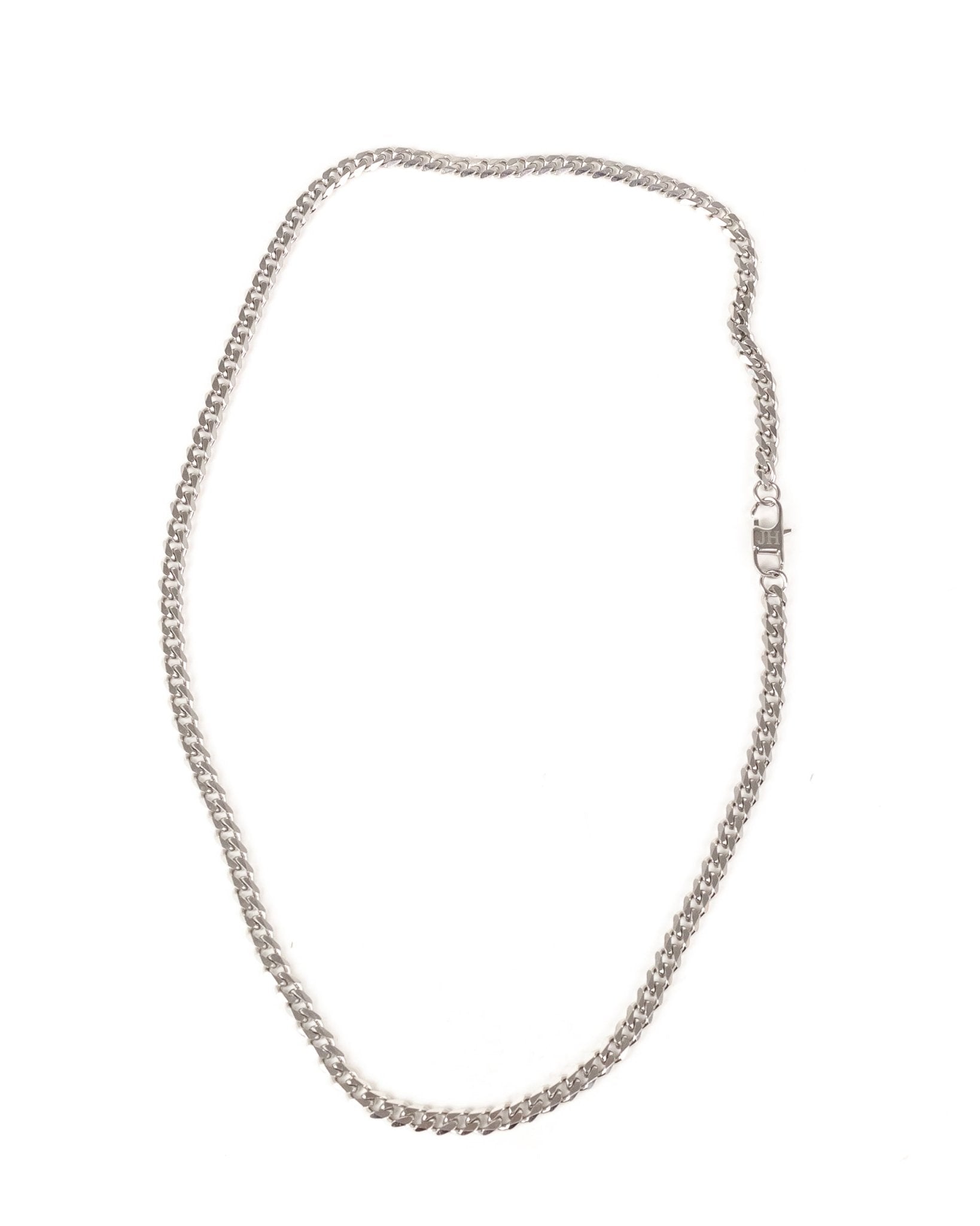 Jernhest - Halsband Kubansk Länk Silver - Havanna - jhstore.se