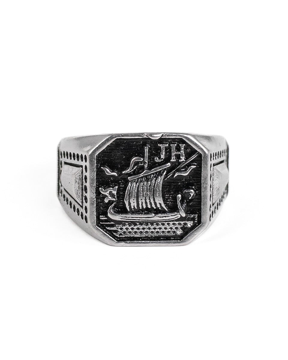 Jernhest - Harald - Ring Vikingaskepp Silver - jhstore.se