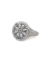 Jernhest - Leko Ring - Silver - Vegvisir vintage look