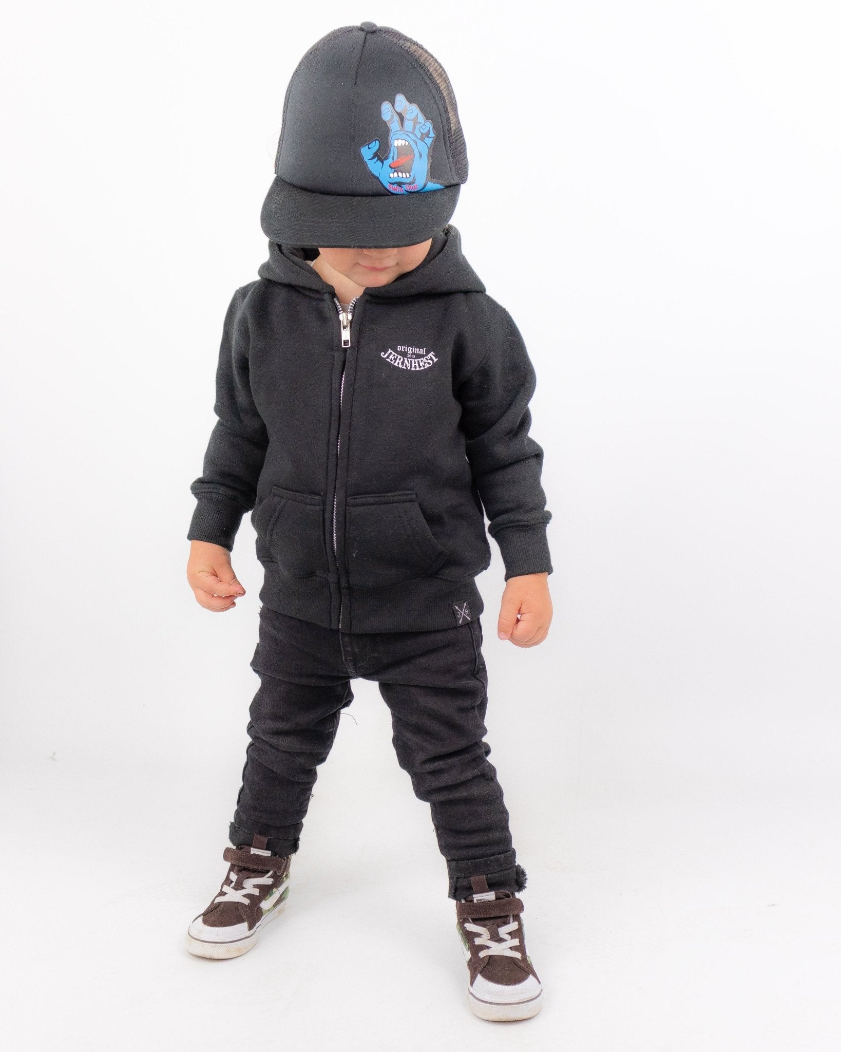 Jernhest - Little Native Zip Hood Black - jhstore.se