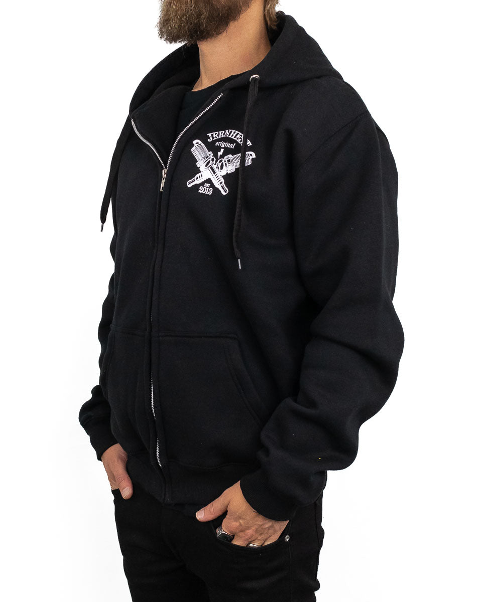 Jernhest - Spark Zip Hood Black - jhstore.se