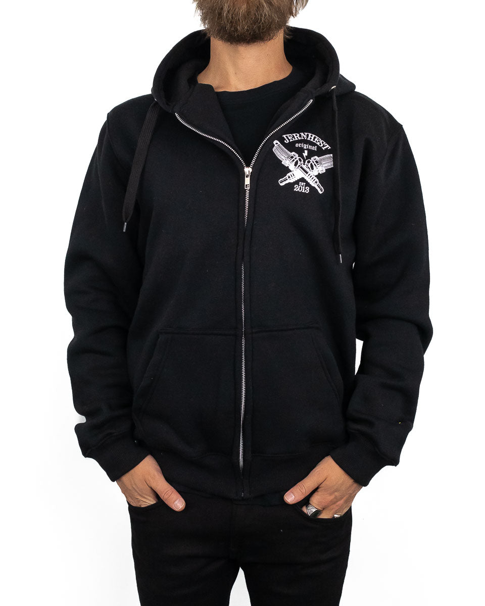 Jernhest - Spark Zip Hood Black - jhstore.se
