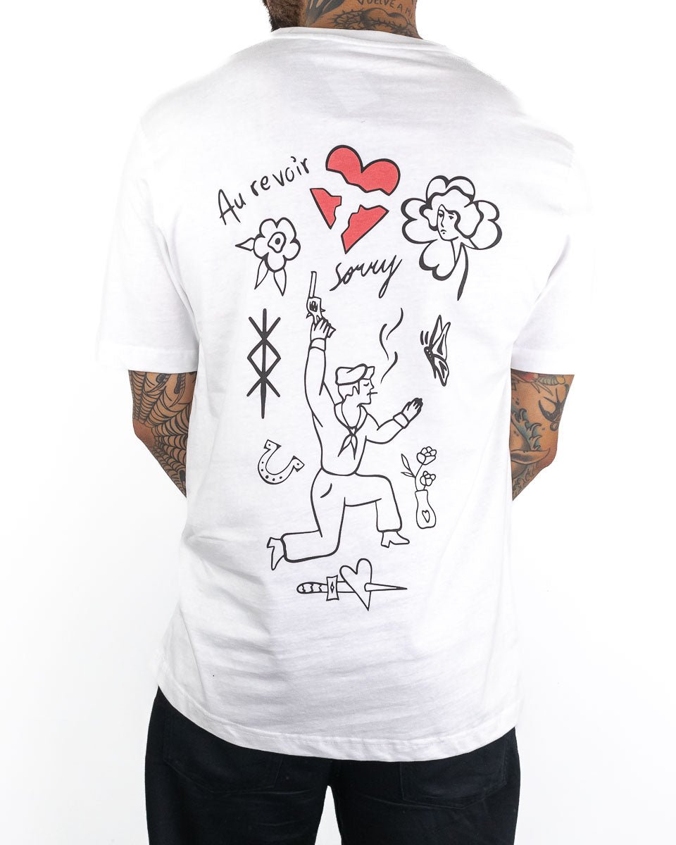 Jernhest - T-shirt Vit - So Sorry - jhstore.se