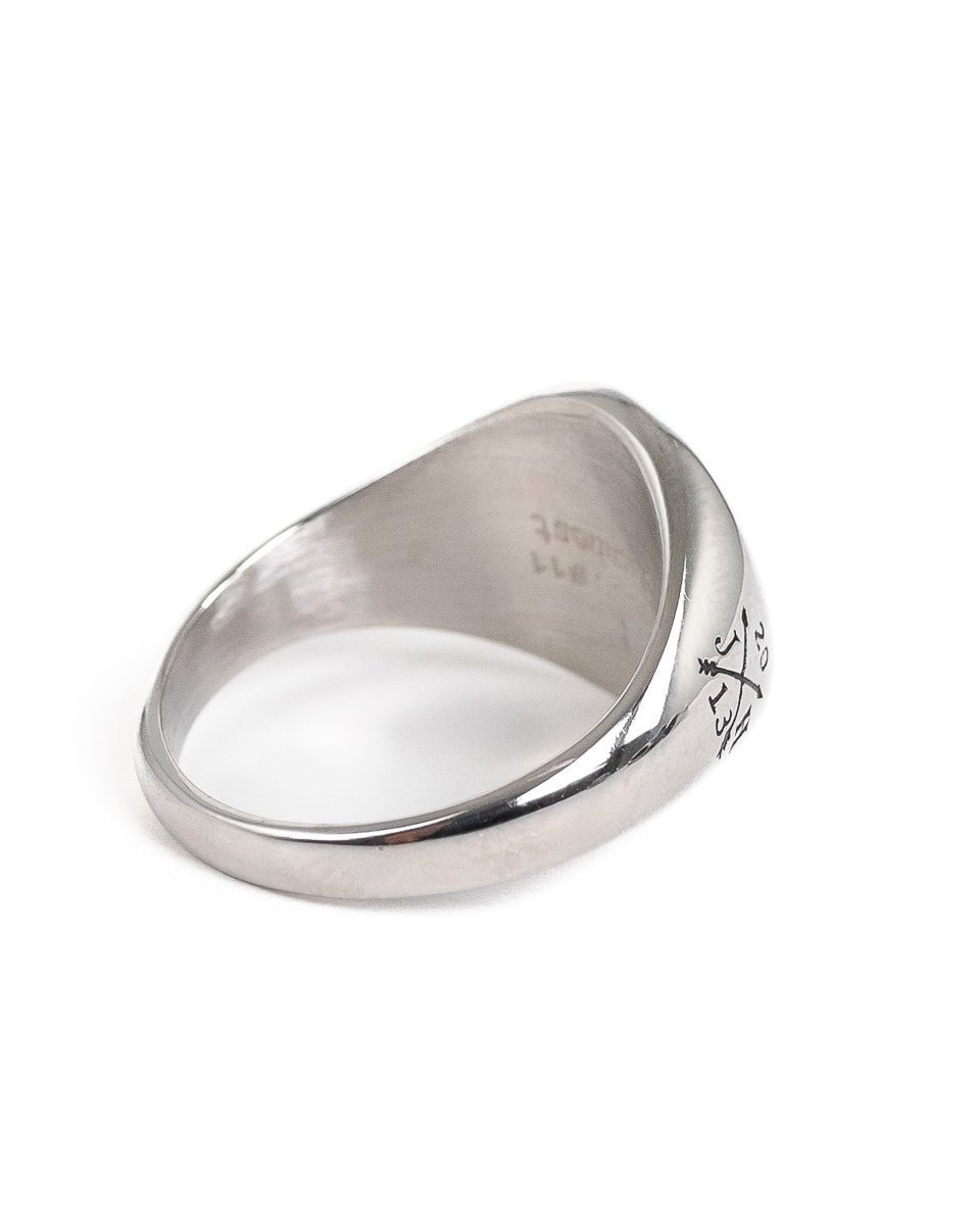 Jernhest - Tomas - Oval Klackring Silver/Guld - jhstore.se