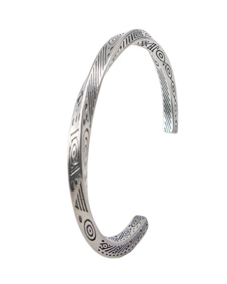 Jernhest - Tomb Armband - Skruvad Armlänk - Opolerad Silver - jhstore.se