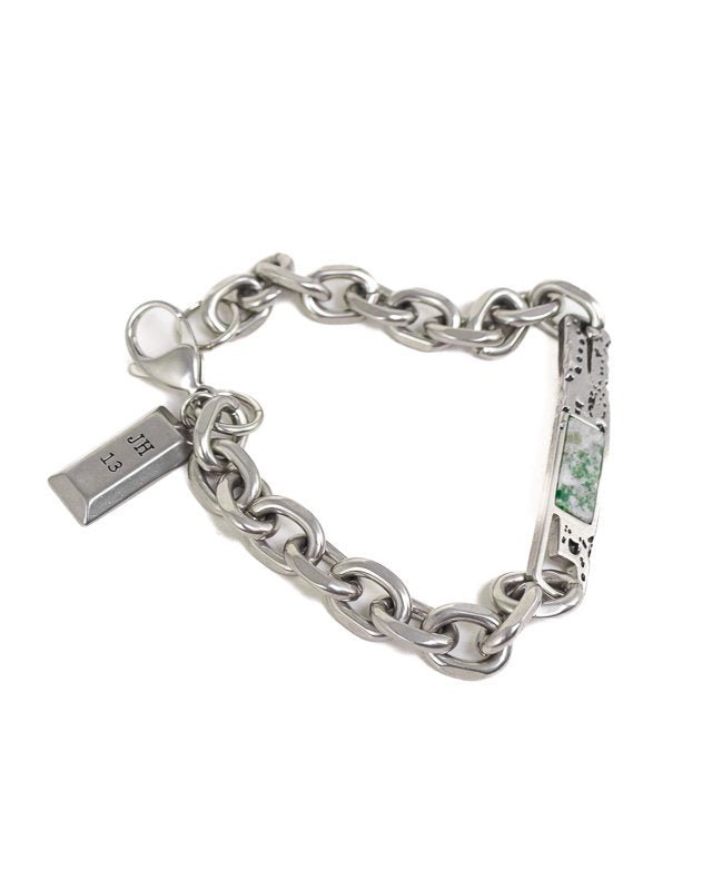 Jernhest - Torp Armband - Silver - Kedja med Kolmårdsmarmor - jhstore.se