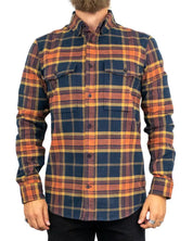Fjällräven Övik Twill flanellskjorta i rostruta, framsida
